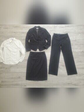 Lot Of 4 SkitSuit Blazer Pencil Skirt Pants Button Up Shirt Skirtsuit Bundle Set